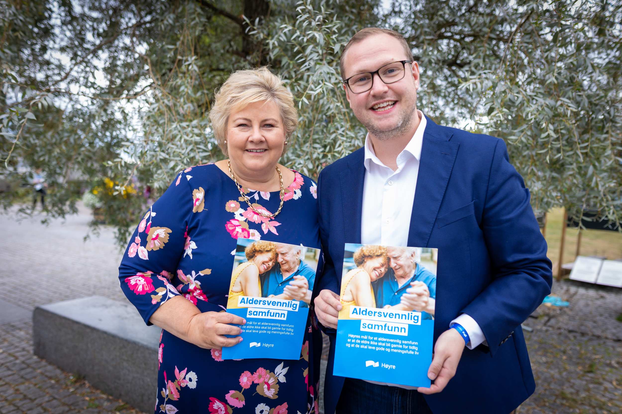 Erna Solberg og Erlend Svardal Bøe
